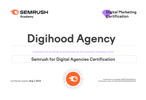 semrush certificate