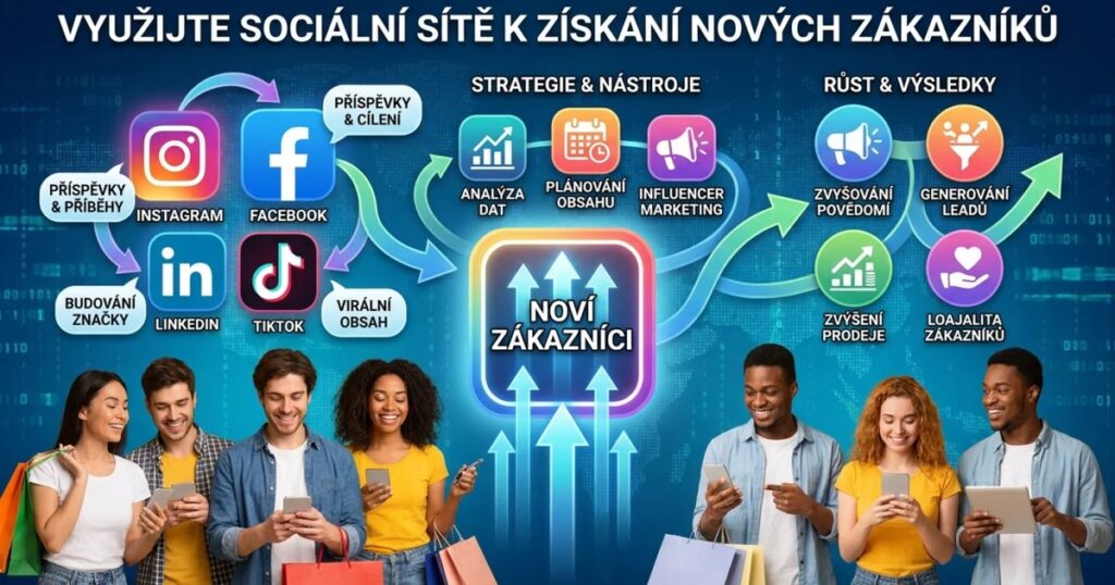 Jak využít sociální sítě k získání nových zákazníků 1 Sociální sítě vedou zákazníka nákupní cestou od sledování přes recenze až k objednávce